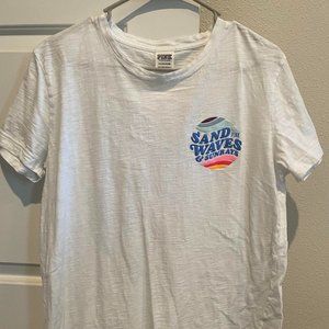 Women's Victoria Secret Pink Sand and Waves Tee (small)